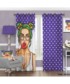 پرده اتاق خواب دختر نوجوان طرح fashion girl