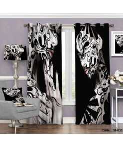 پرده سیاه و سفید طرح انتزاعی تفکر