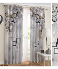 پرده سه بعدی خواب و پذیرایی طرح گل مرواریدی