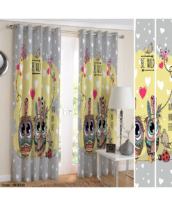 پرده اسپرت اتاق کودک طرح جغد