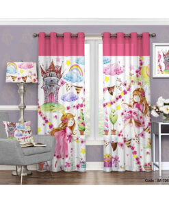 پرده دخترانه اتاق کودک طرح جشن تولد