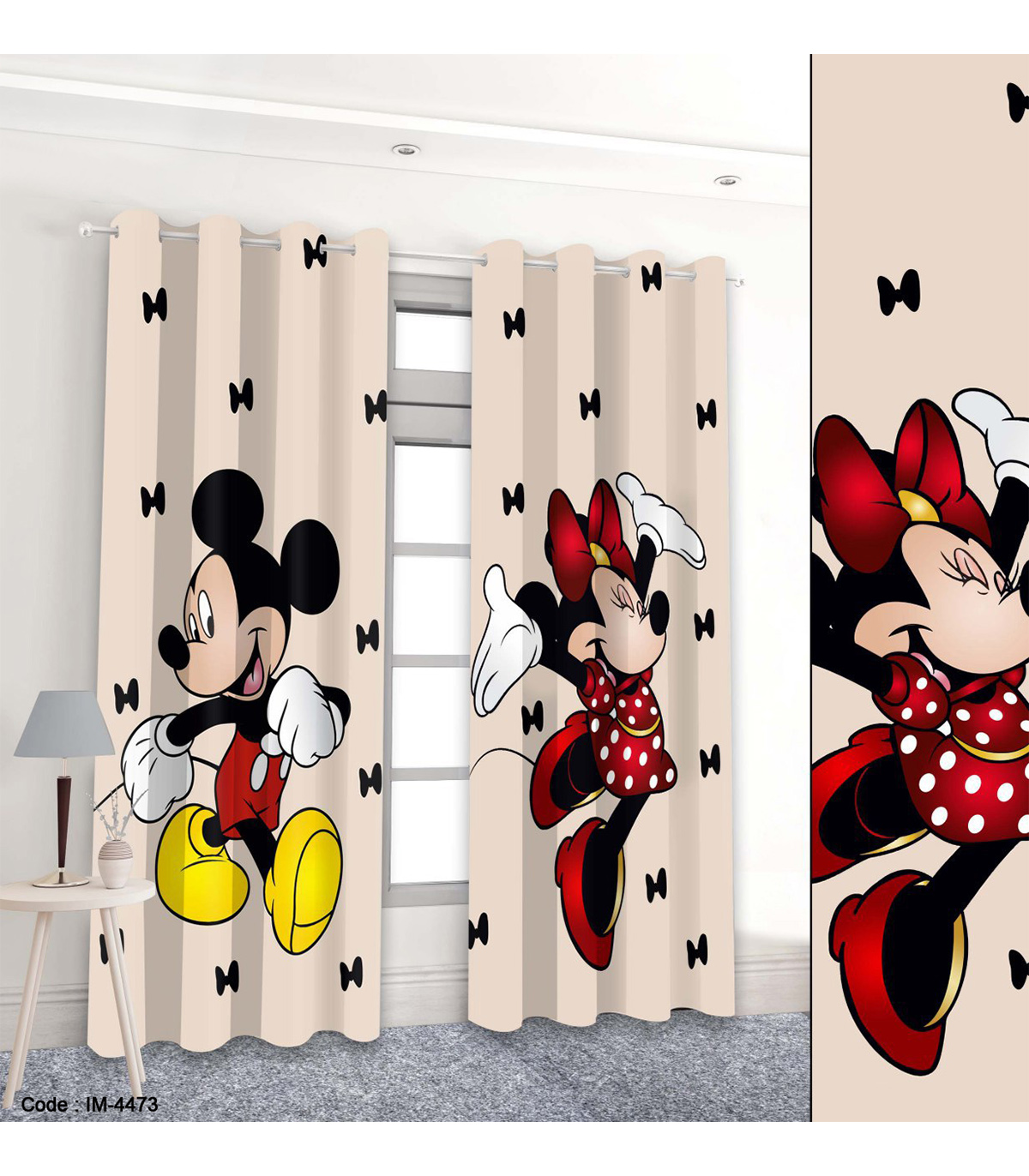 پرده پانچی طرح کارتون میکی موس