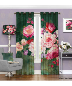 پرده شیک پانچی طرح باغ گل