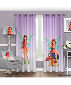 پرده پانجی دخترانه طرح فرشته نوازنده