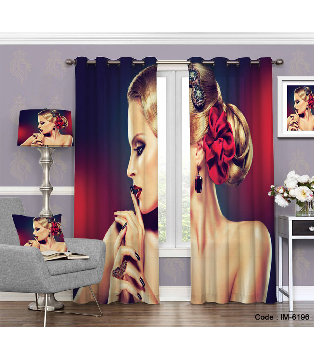 پرده پانچی چهره طرح makeup