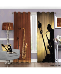 پرده سه بعدی فانتزی دو تکه طرح ترومپت