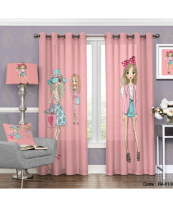 پرده دخترانه طرح fashion girls