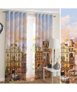 پرده سه بعدی پانچی طرح شهر