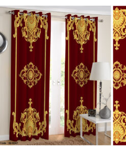 پرده پانچی دو تکه طرح اشرافی