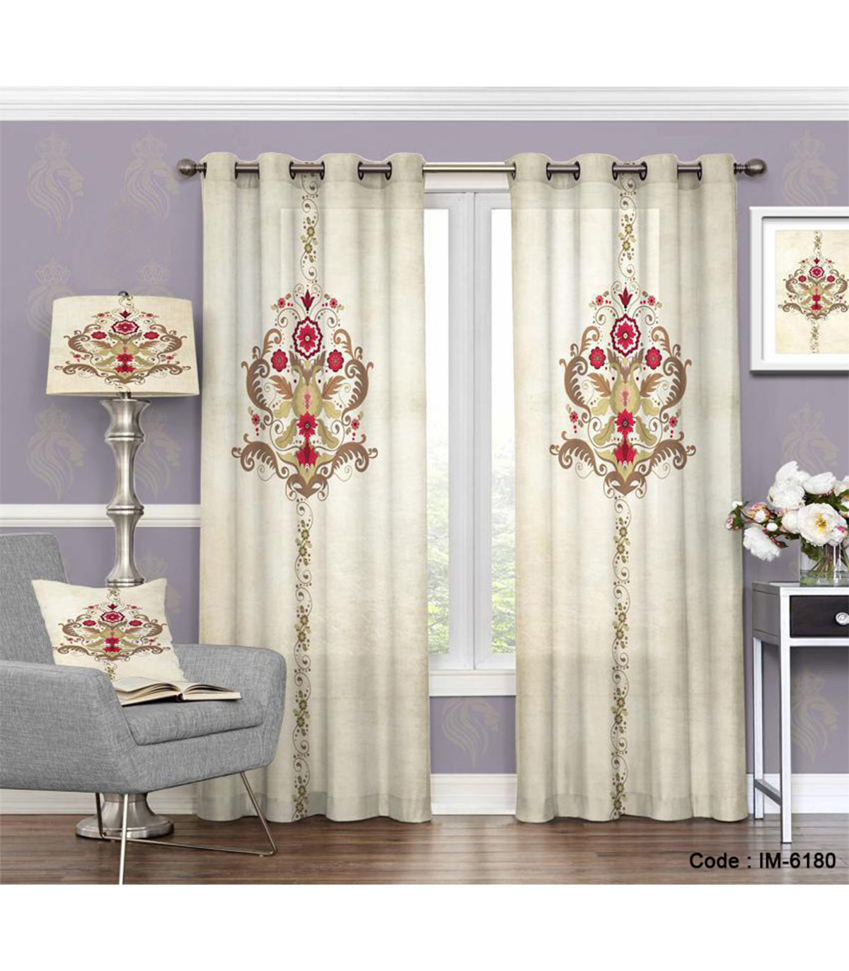 پرده پانچی اتاق پذیرایی طرح آوا