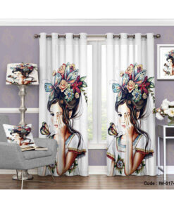 پرده فانتزی اتاق خواب دخترانه طرح میلانا