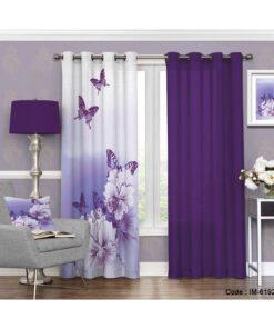 پرده پانچی اتاق خواب طرح پروانه های رویایی