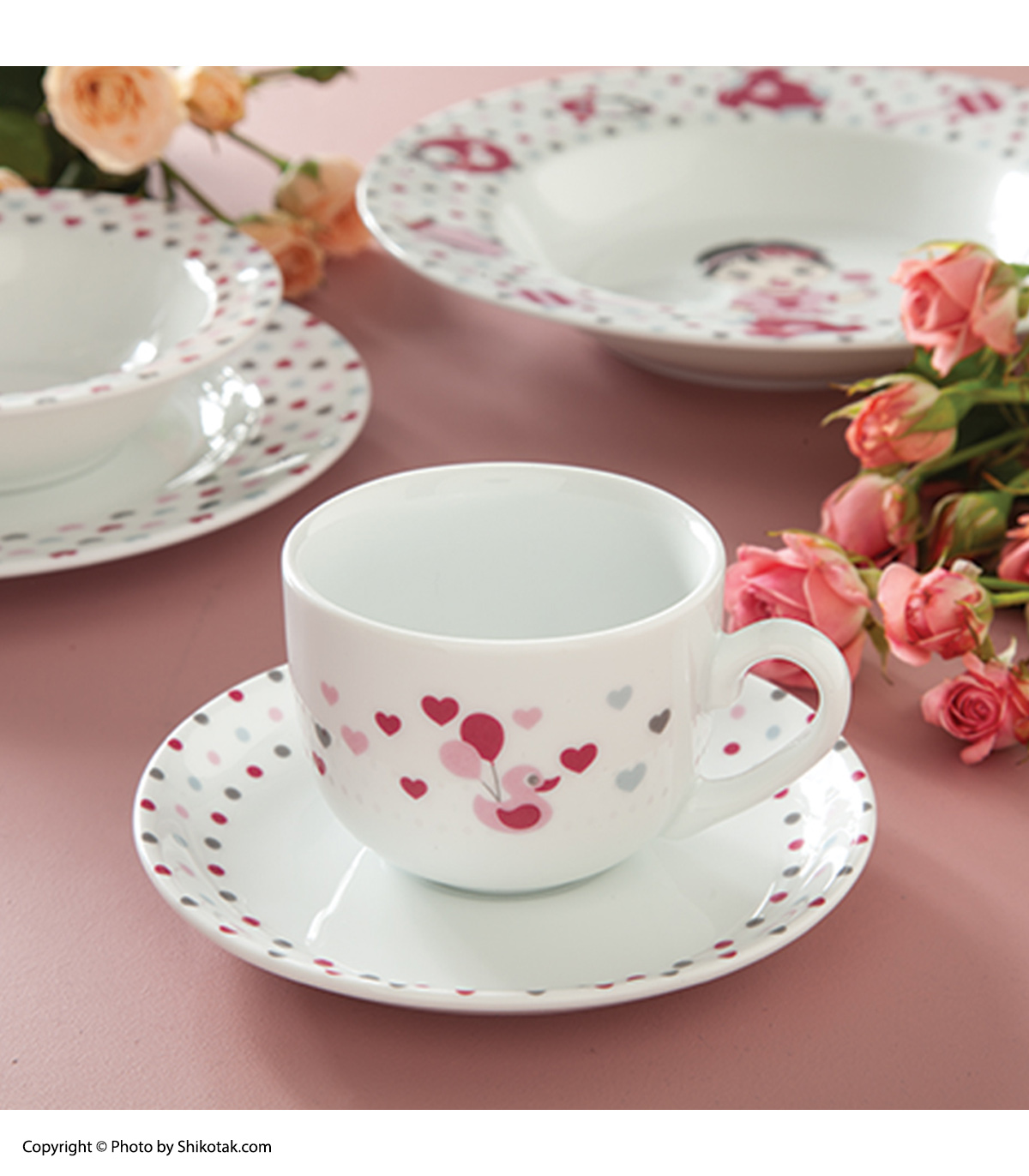 سرویس غذای کودک زرین طرح New Born صورتی