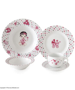 سرویس غذای کودک زرین طرح New Born صورتی