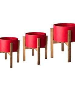 گلدان به همراه پایه چوبی کد dco48r