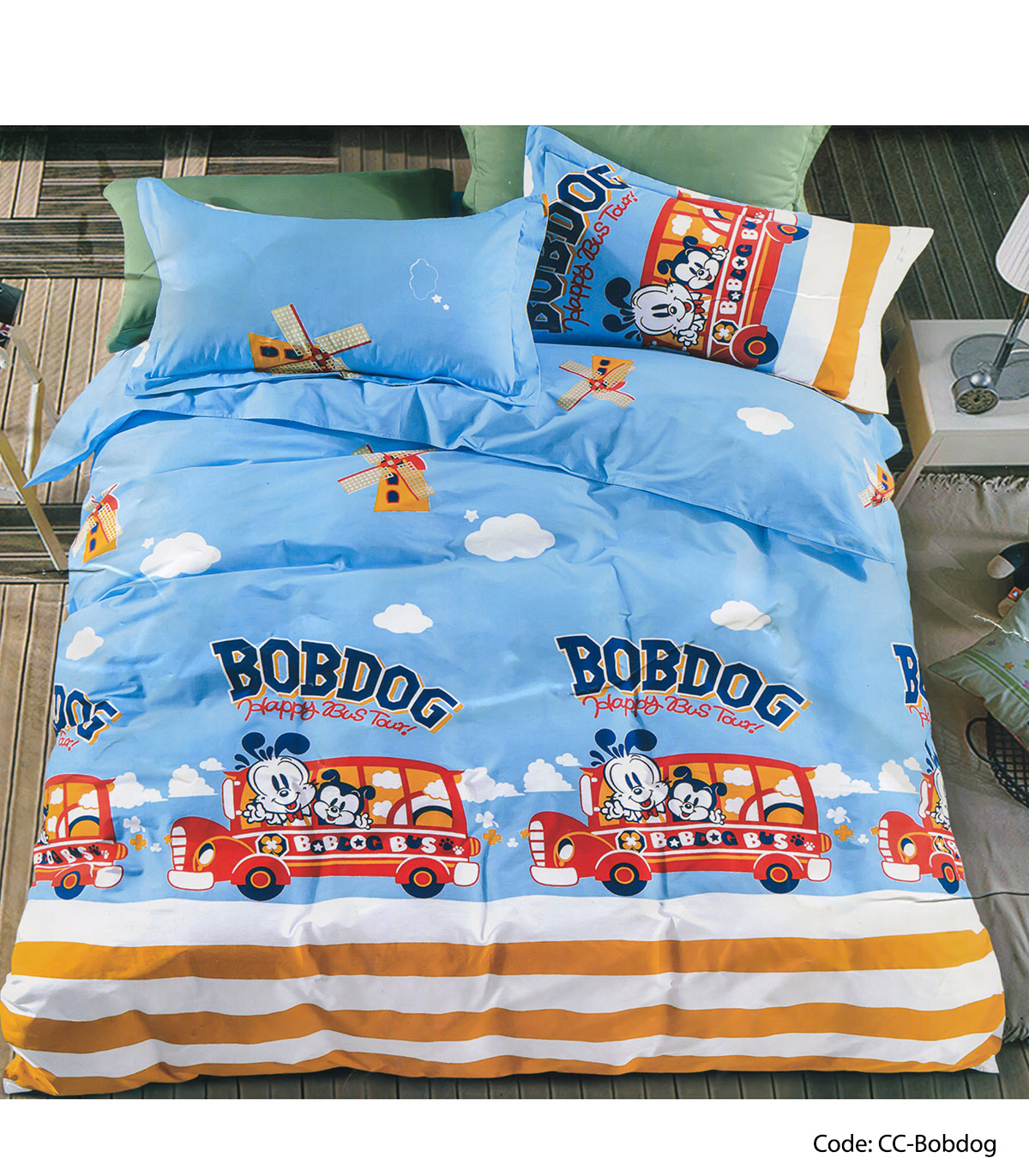 ملحفه دوختدار و روتختی نوجوان مدل BOBDOG