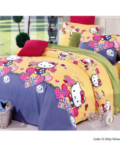 روتختی و ملحفه دوختدار عروسکی نوجوان مدل KITTY YELLOW