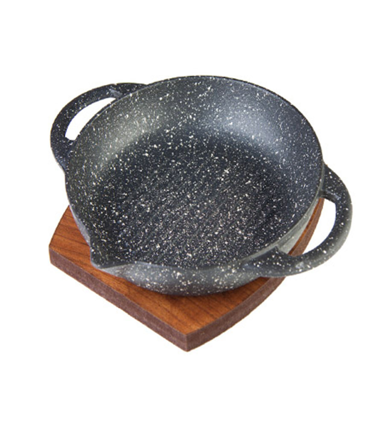 تابه درب شیشه ای چدنی دسته دار سایز 24 مدل Teyam