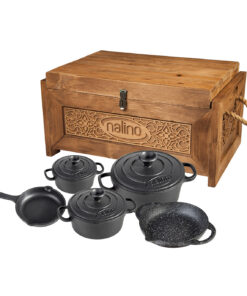 سرویس قابلمه چدن 9 پارچه همراه بدون جعبه مدل DIO