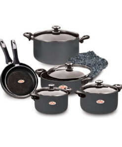 سرویس قابلمه گرانیتی 10 پارچه زرساب مدل گرانیتا