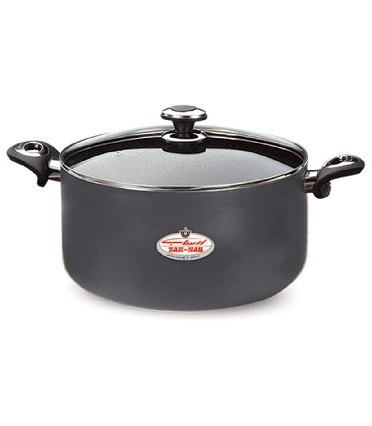 قابلمه گرانیتی سایز 22 درب شیشه ای زرساب مدل گرانیتا