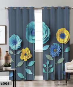 پرده پانچی فانتزی مدل شاخه گل