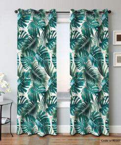 پرده پانچی طرح شلوغ مدل هاوایی