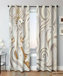 پرده پانچی پذیرایی مدل مجسمه