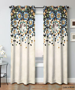 پرده پانچی 2 تکه مدل سنتی