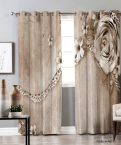 پرده پانچی پذیرایی مدل رز