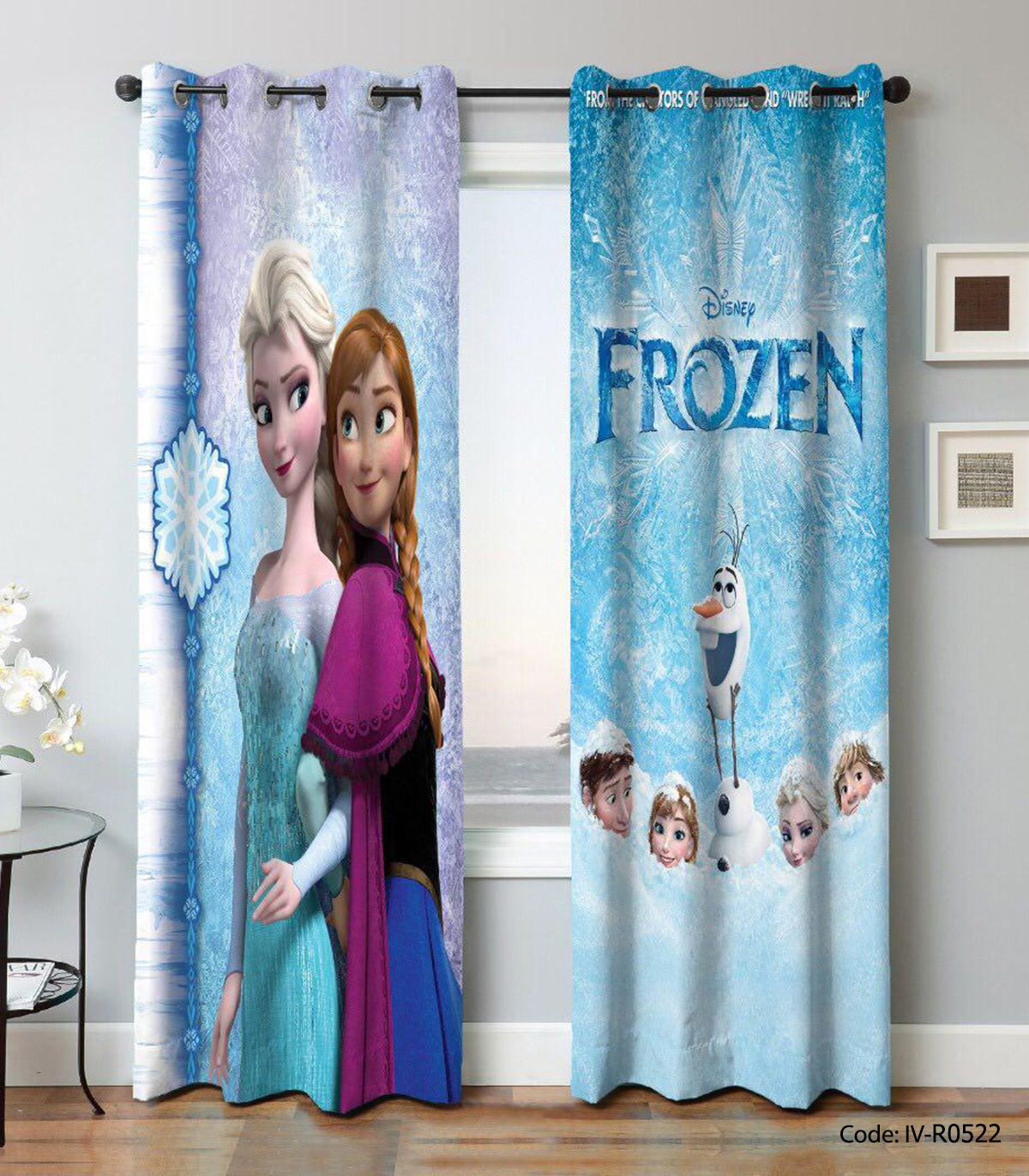 پرده پانچی اتاق کودک مدل فروزن