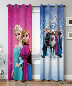 پرده اتاق کودک پانچی مدل السا و آنا