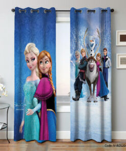 پرده پانچی کودک مدل FROZEN