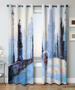 پرده پانچی منظره مدل برف