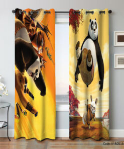 پرده کودک پانچی مدل پاندای گنگ فو کار