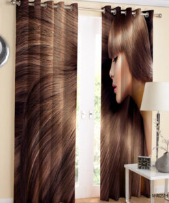 پرده پانچی مدرن مدل مو پریشان