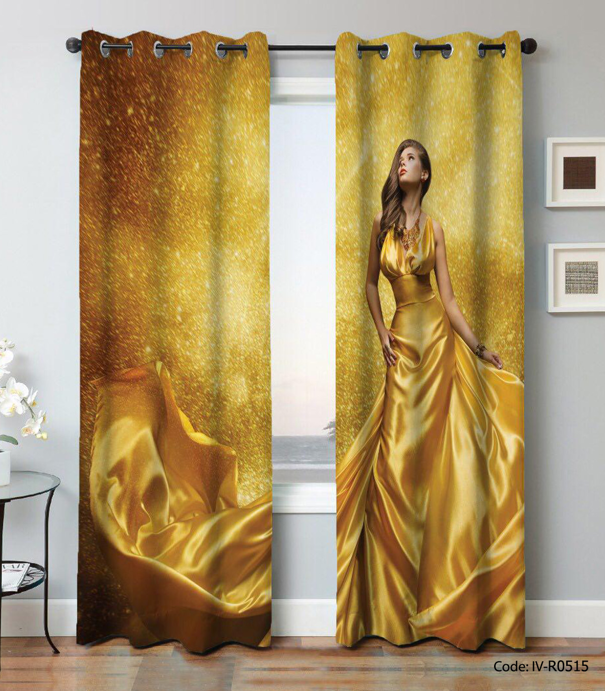 پرده پانچی کلاسیک مدل GIRL