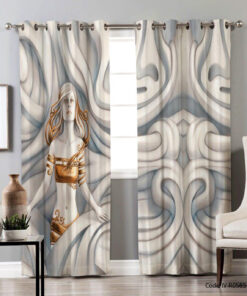 پرده پانچی دو تکه مدل رهایی