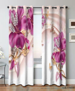 پرده پانچی دو تکه مدل برلیان