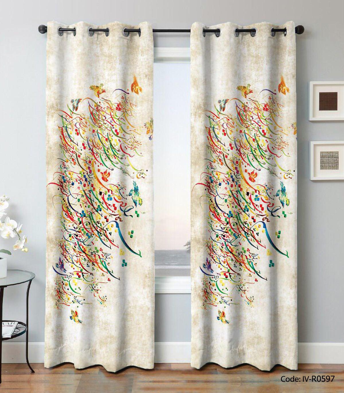 پرده هنری پانچی مدل نستعلیق