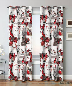 پرده پانچی اتاق خواب مدل عینک