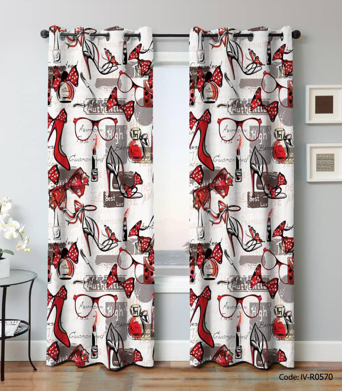 پرده پانچی اتاق خواب مدل عینک