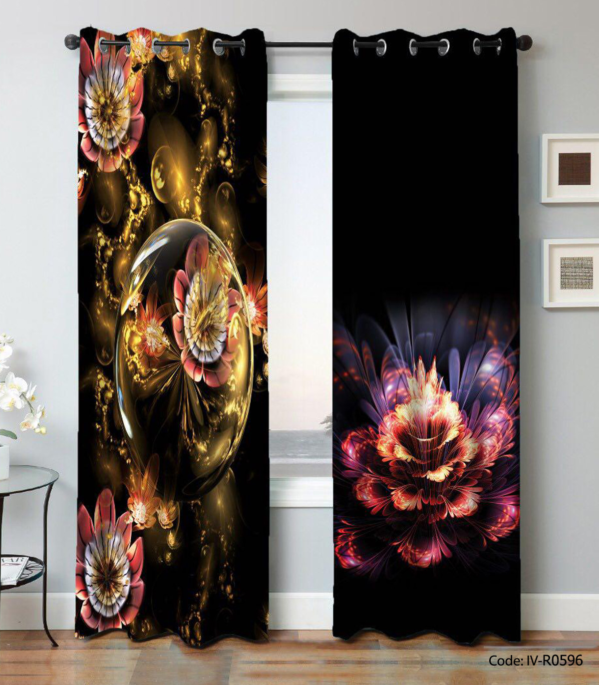 پرده پانچی مدل حباب