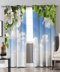 پرده پانچی دو تکه مدل آسمان