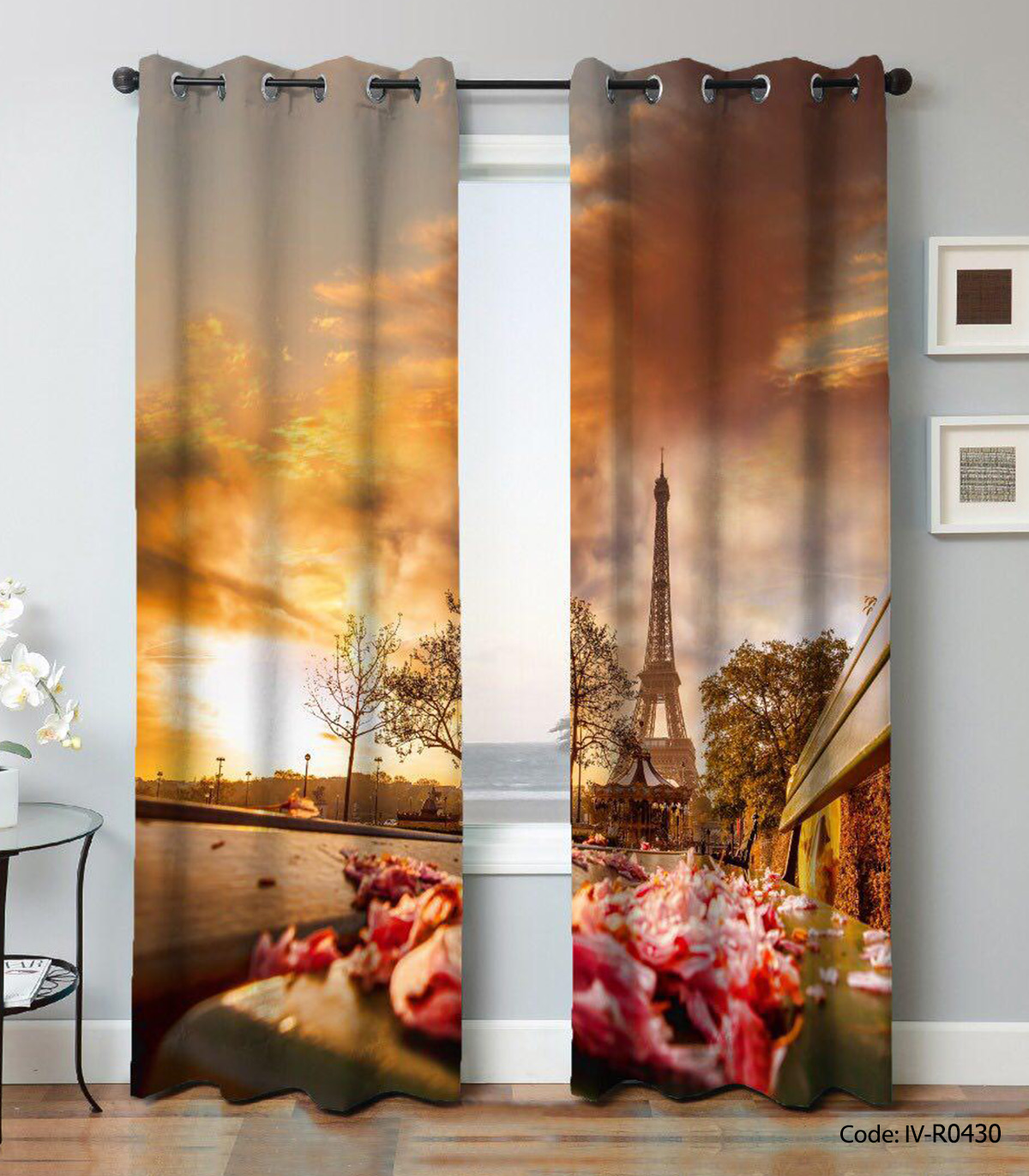 پرده دو تکه پانچی مدل ایفل