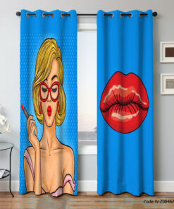 پرده پانچی دو تکه اتاق خواب مدل بزک