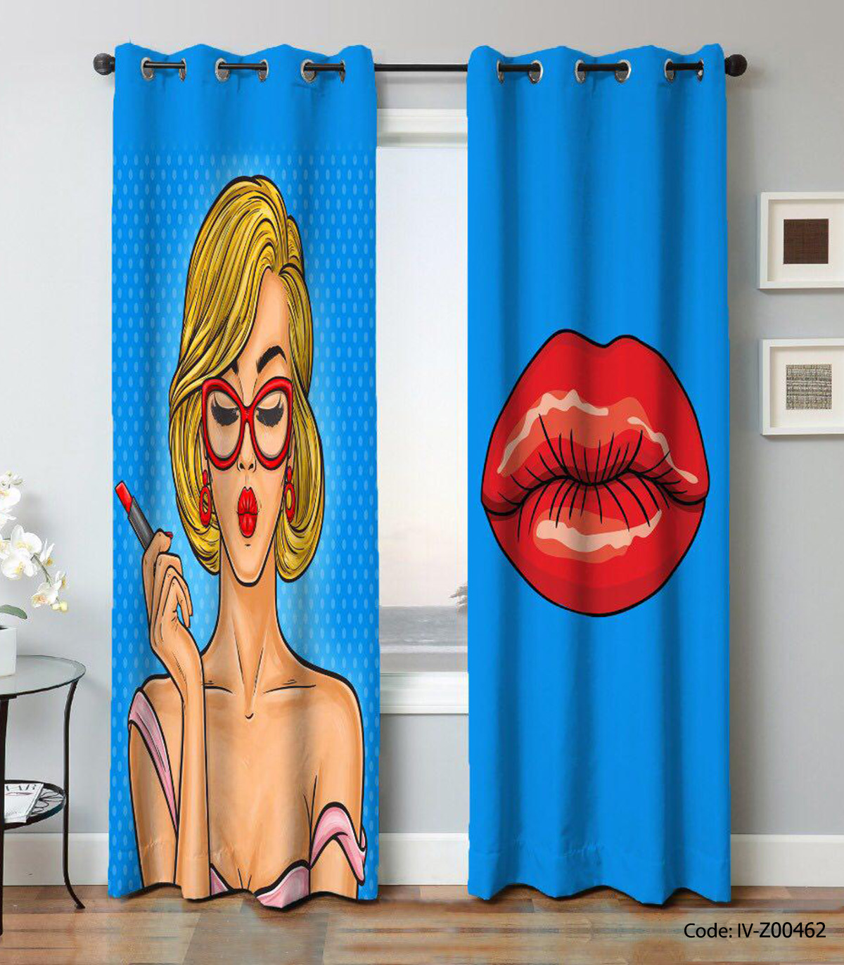 پرده پانچی دو تکه اتاق خواب مدل بزک