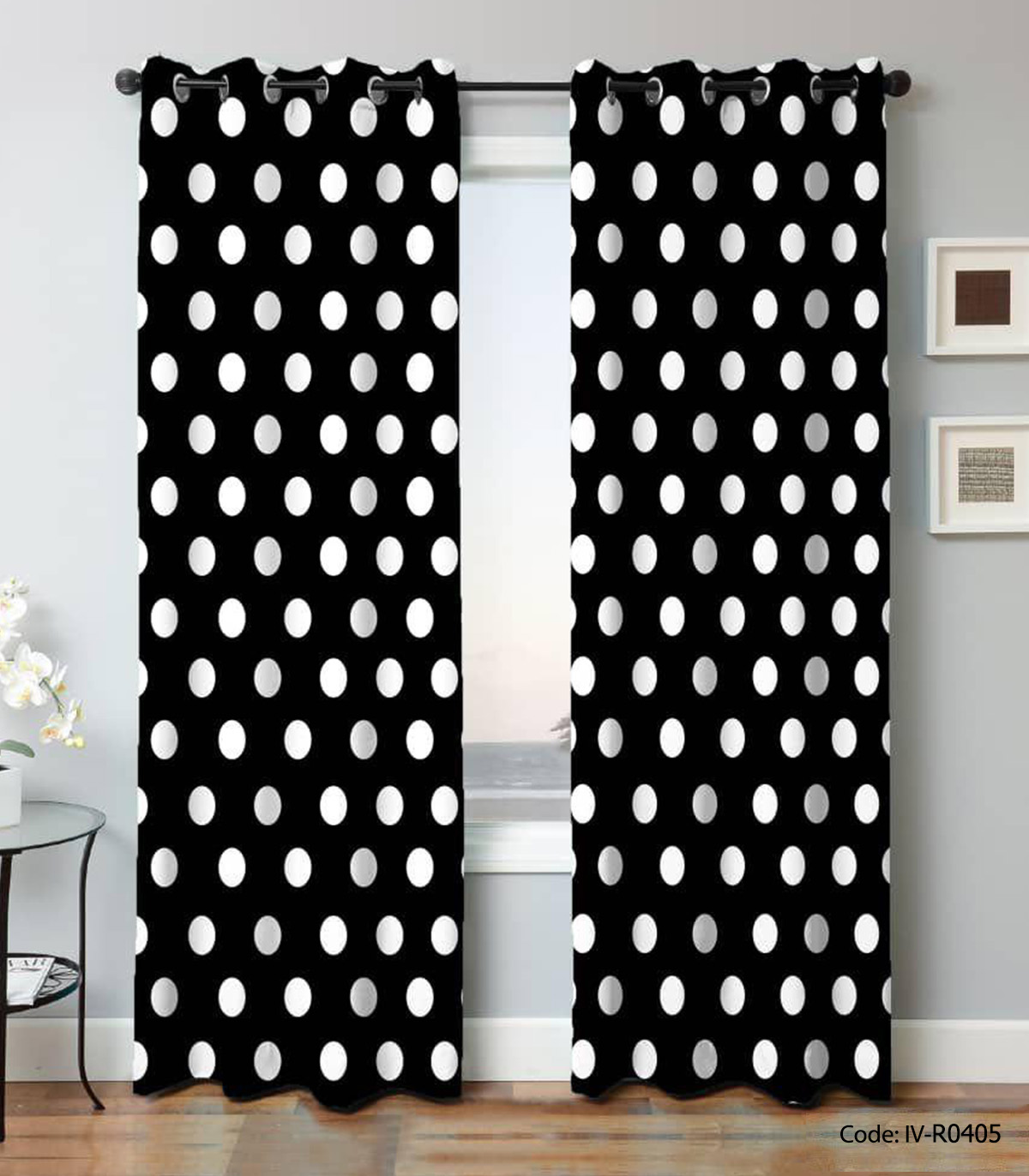 پرده اناق خواب پانچی مدل خالدار