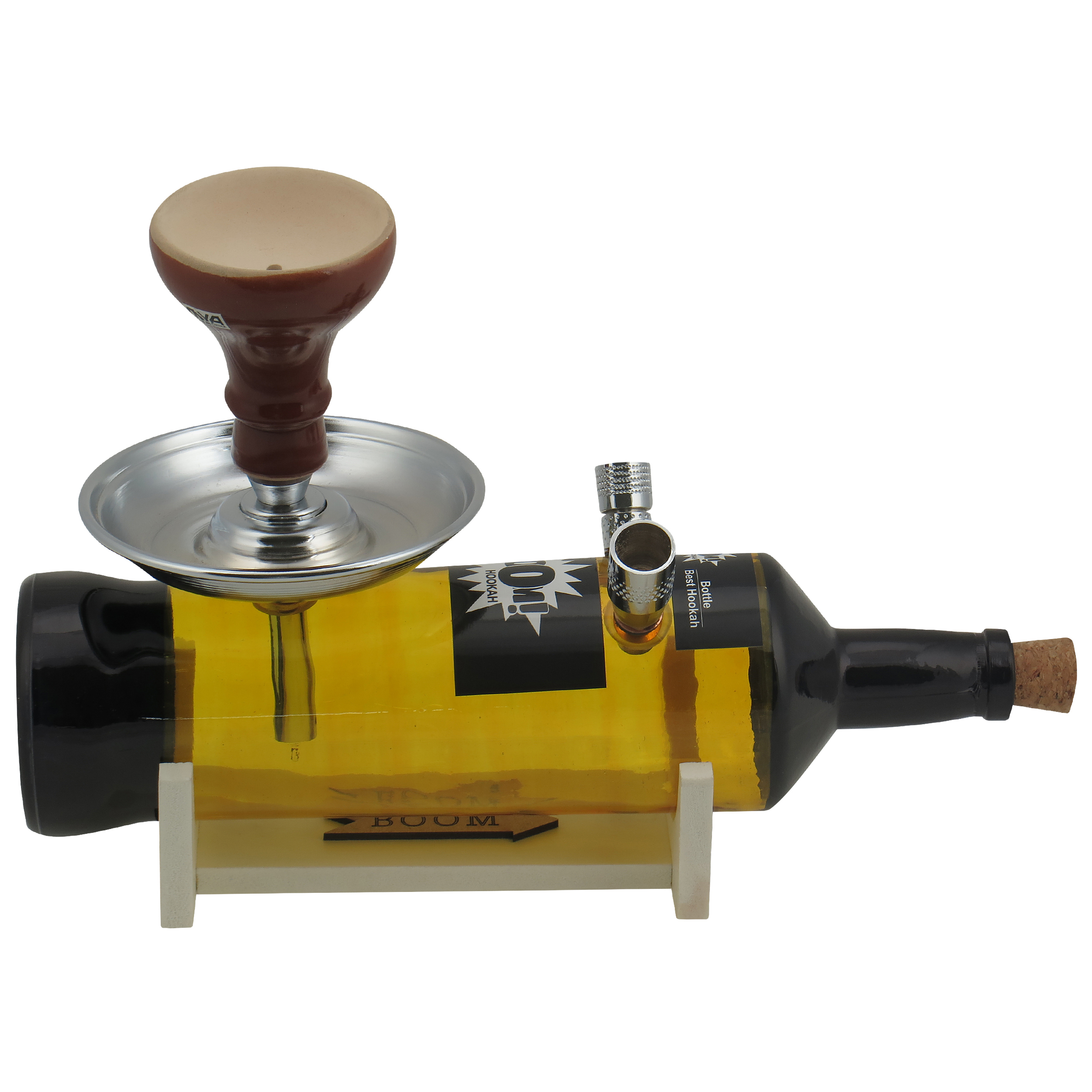 قلیان بوم طرح بطری زرد