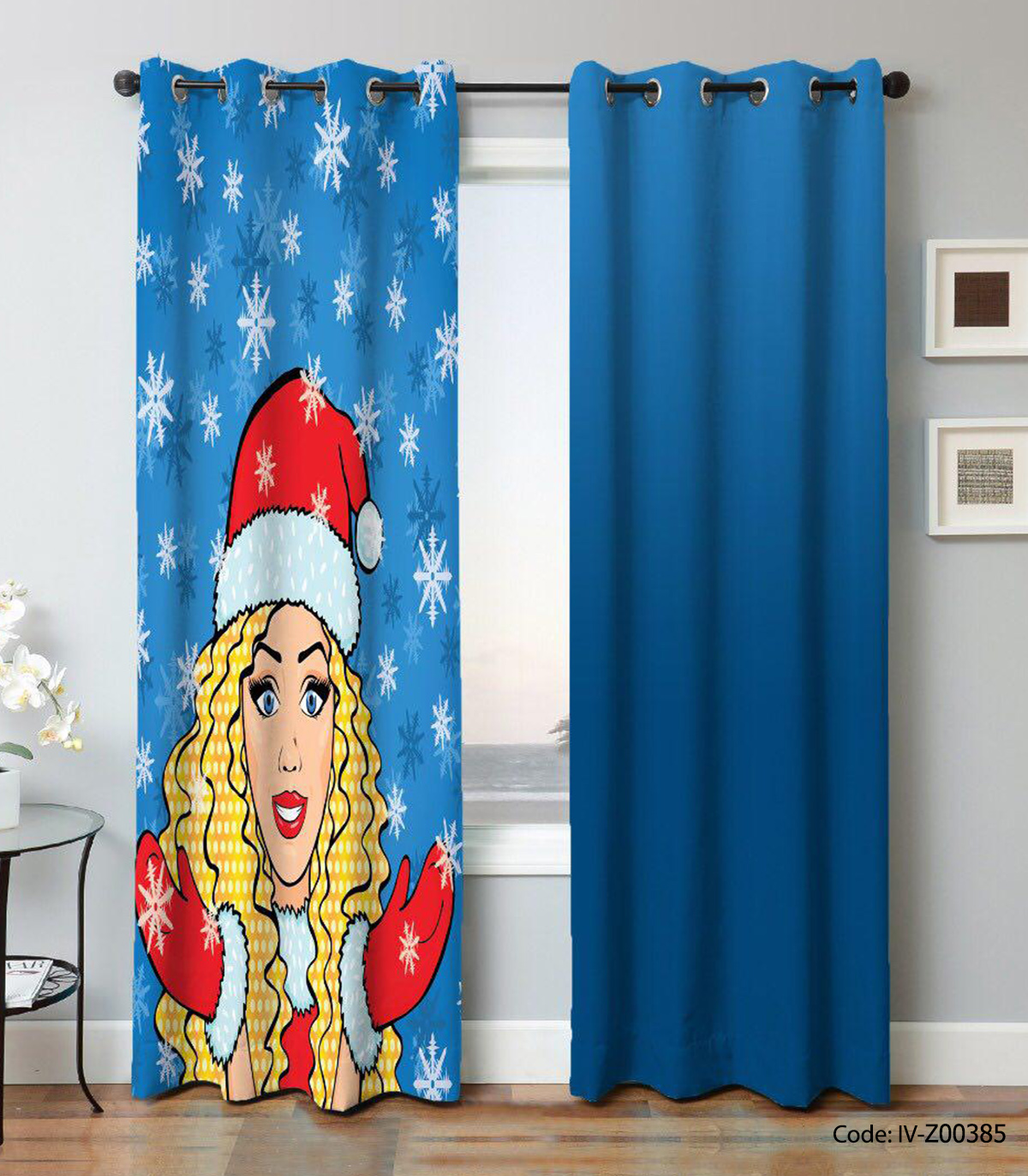 پرده اتاق کودک پانچی مدل برف